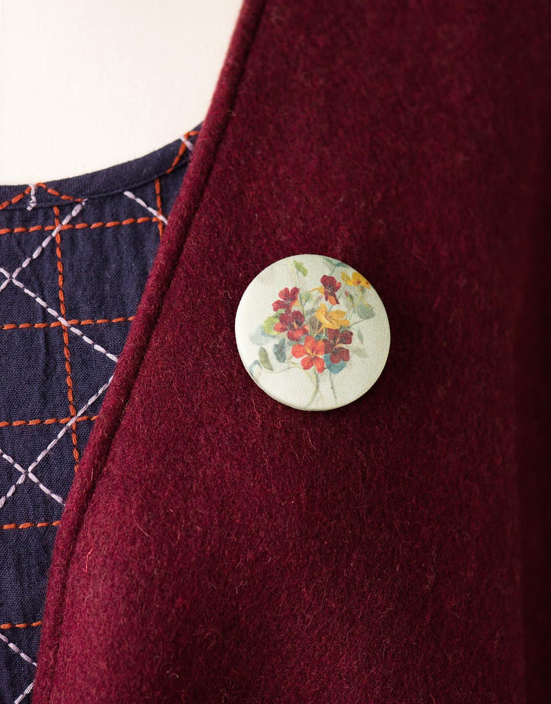 Lazybones Button Brooch Quinquina - Global Free Style