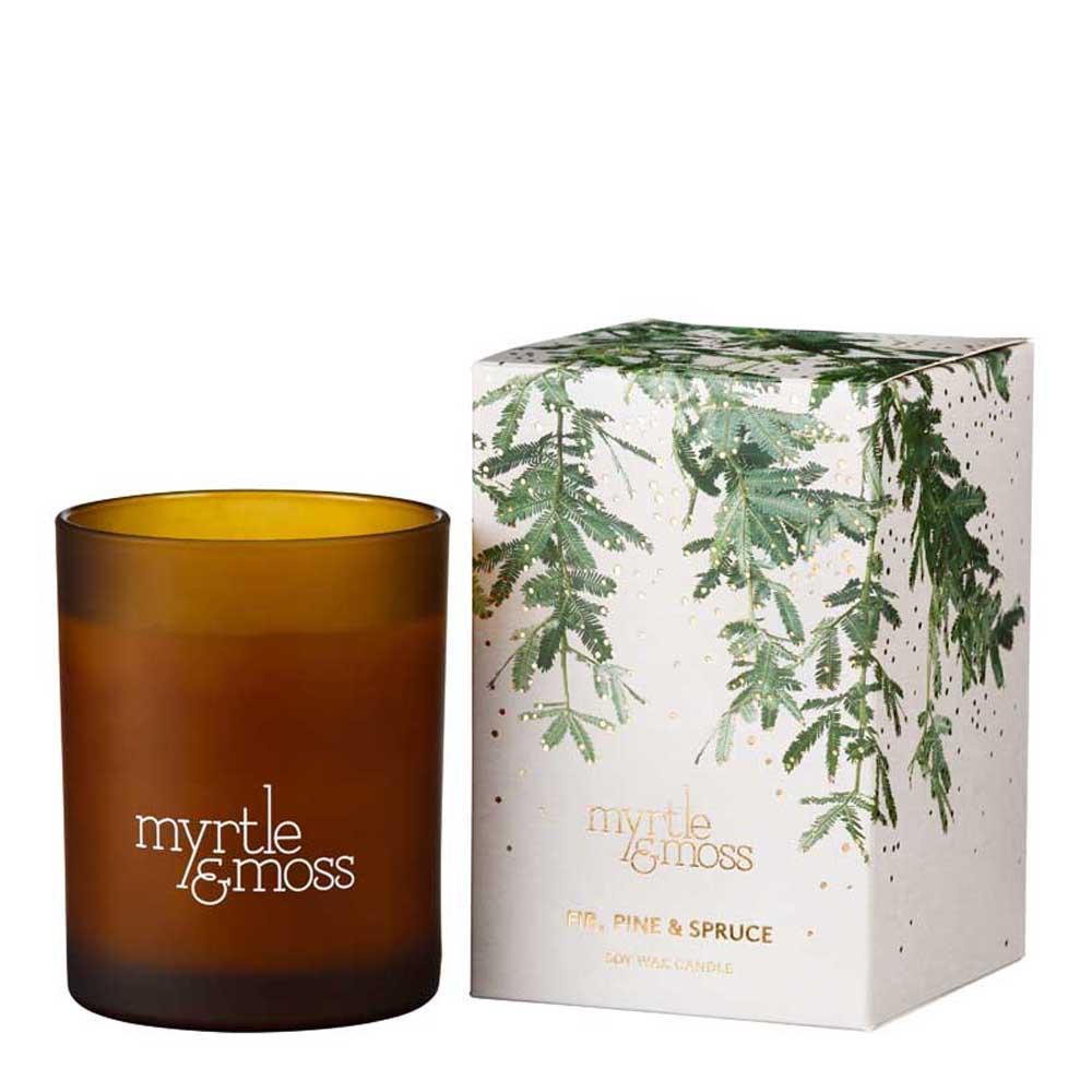 Myrtle & Moss Christmas Soy Wax Candle Pine, Fir & Spruce - Global Free Style