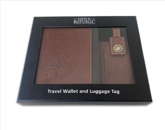 Men's Republic Travel Wallet & Luggage Tag Set - Global Free Style