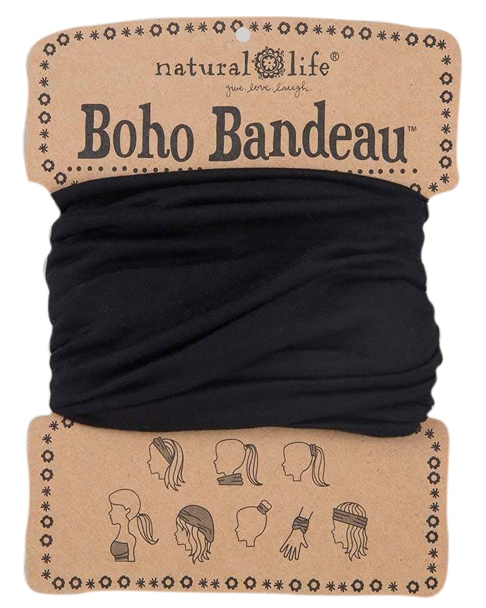 Natural Life Bandeau Solid Black Boho Bandeau - Global Free Style
