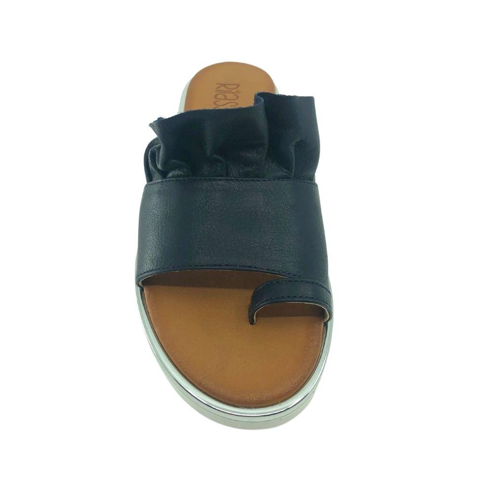 Rilassare Truffle Leather Shoe Navy - Global Free Style