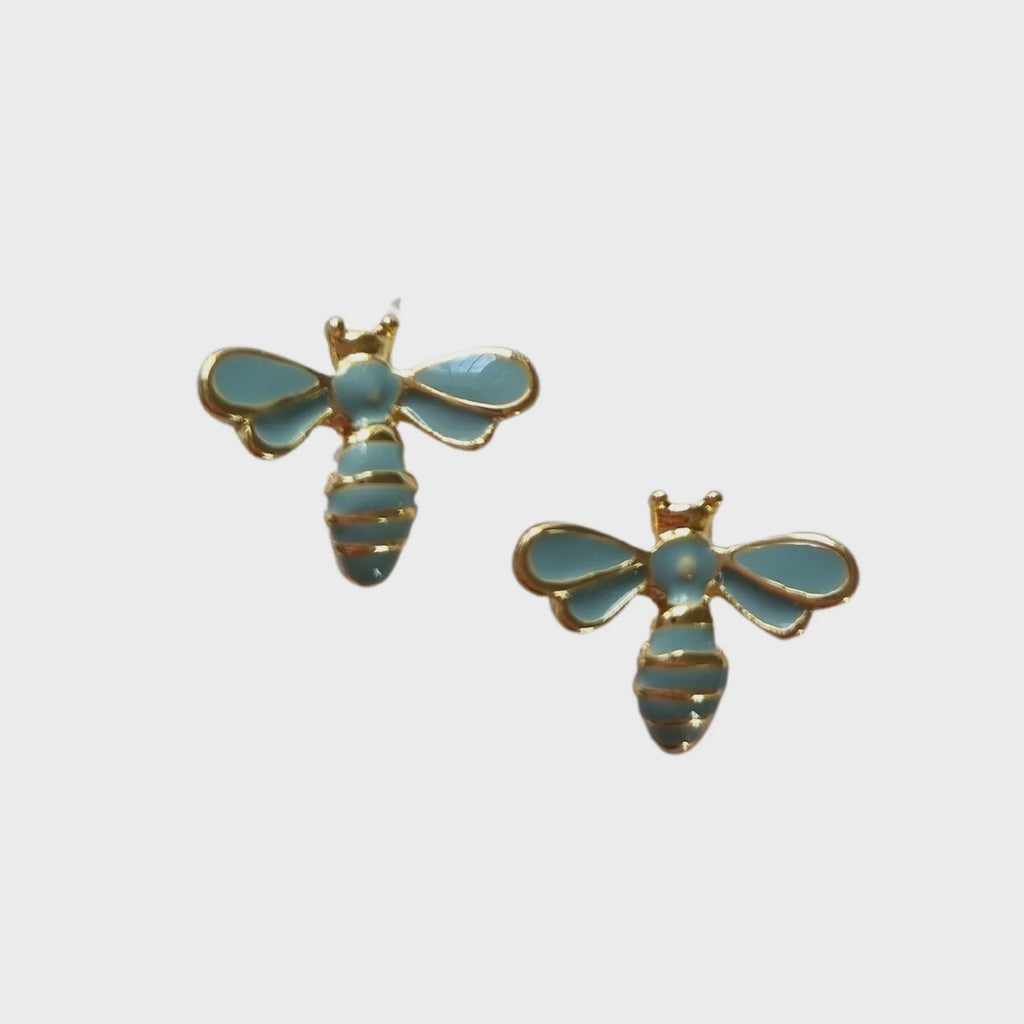 Bee Stud Earring Mint - Global Free Style