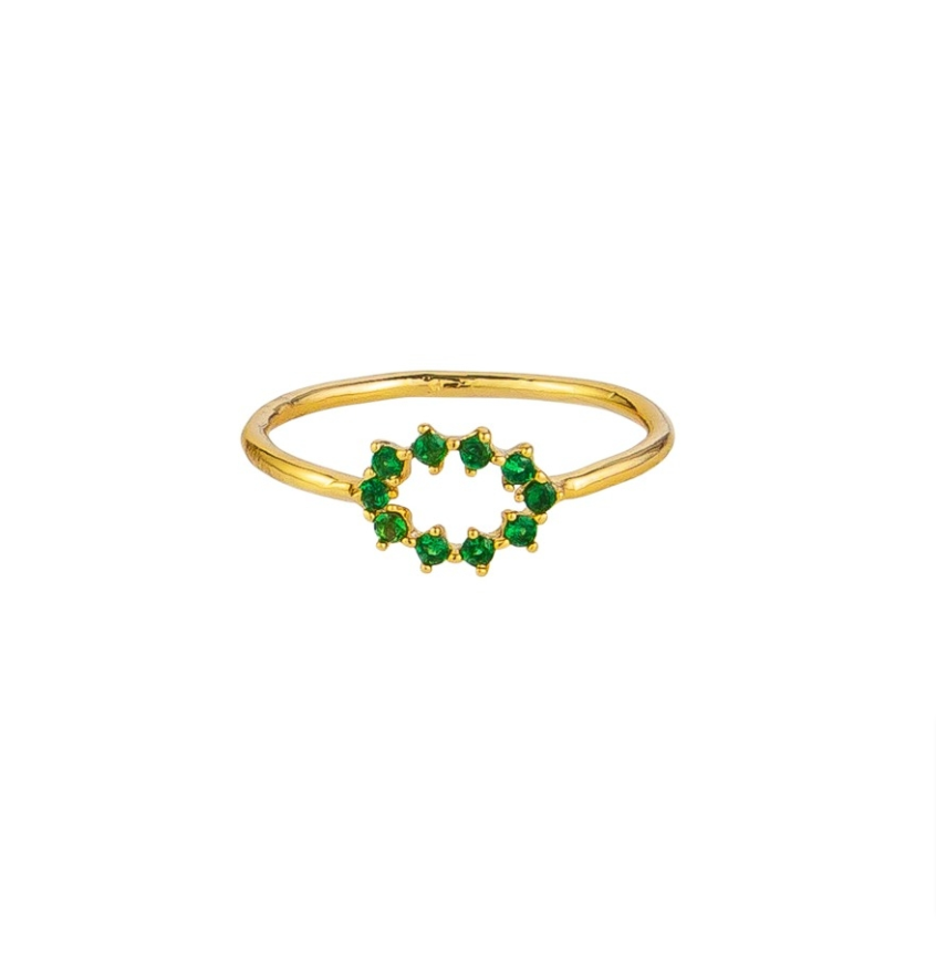 Tiger Tree Emerald Halo Ring Rings Tiger Tree   