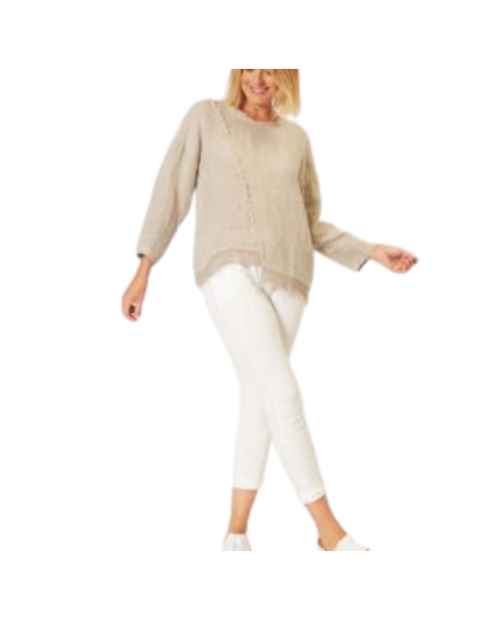 Pip Plain Pants White Bottoms La Strada S(8-10)  