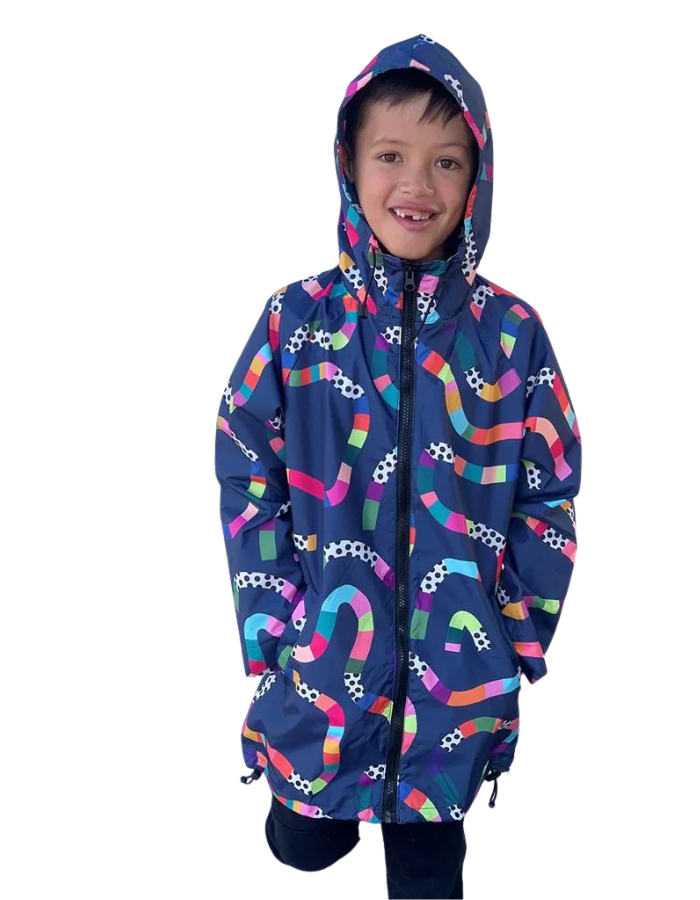 Monster Threads Raincoat Rainbow Topographic Kids - Global Free Style