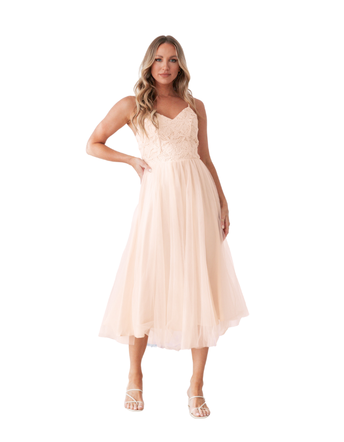 Duo Dress Champagne Pink - Global Free Style