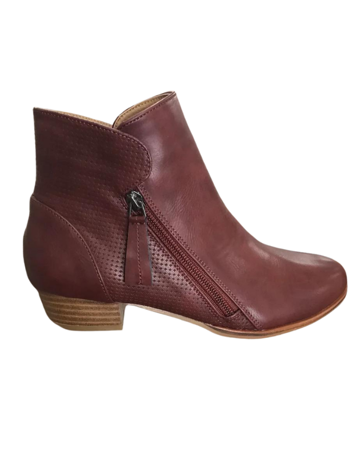 Cracker Ankle Boot Burgundy - Global Free Style