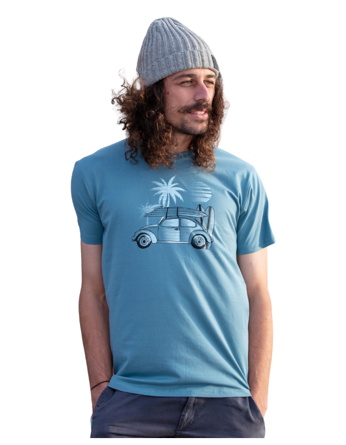 Skumi VW Slate Blue Mens T Shirt - Global Free Style