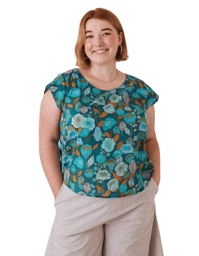 Remi Top Poppy Teal - Global Free Style