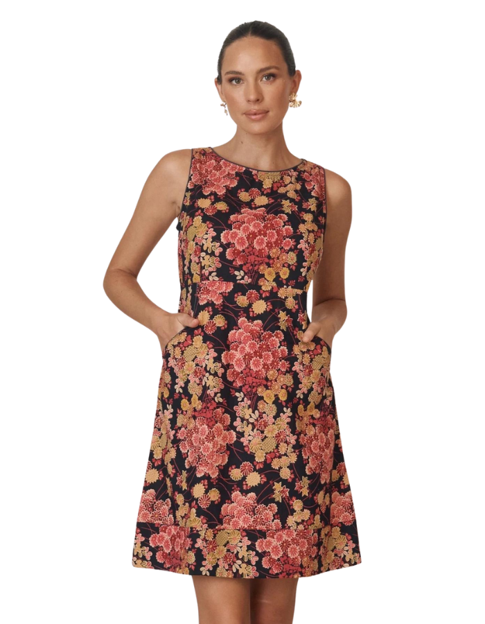 Alana Dress Autumn Blossom - Global Free Style
