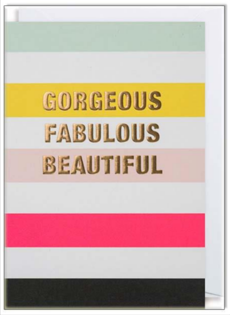 Waterlyn Gorgeous Fabulous Beautiful Gift Cards - Global Free Style