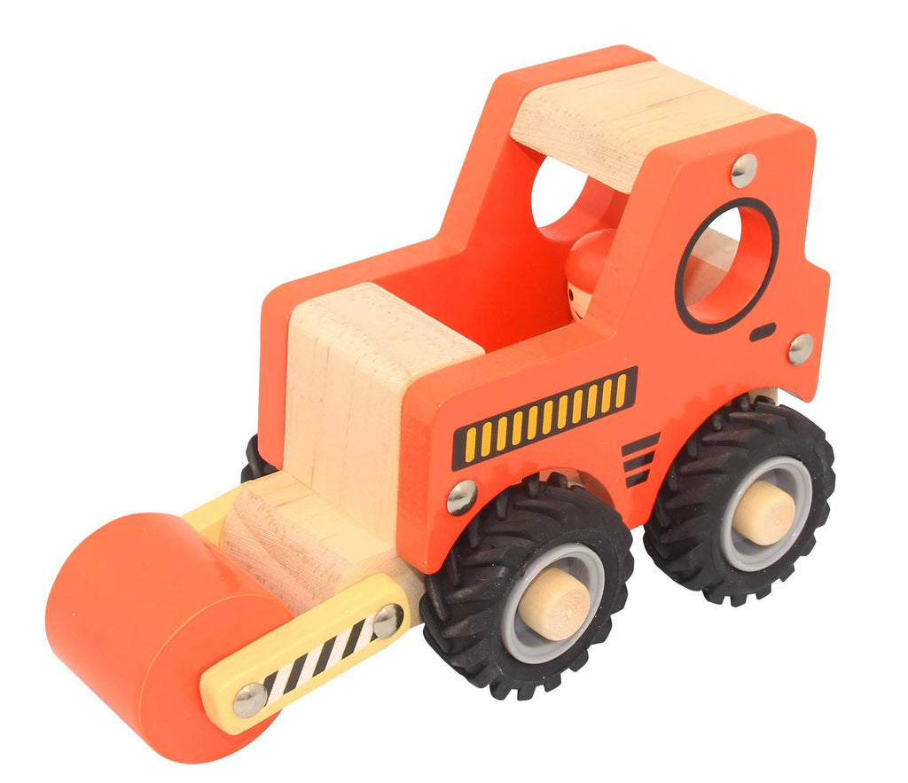 ToysLink Wooden Toy Road Roller Orange - Global Free Style