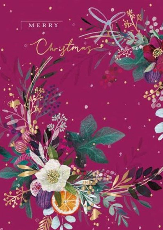 Greeting Card Christ Festive Wreath - Global Free Style