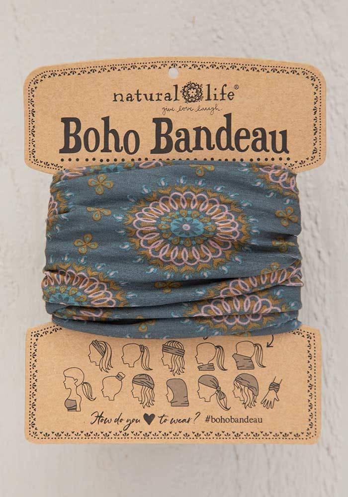 Natural Life Bandeau Sage Gold Medallion Boho Bandeau - Global Free Style