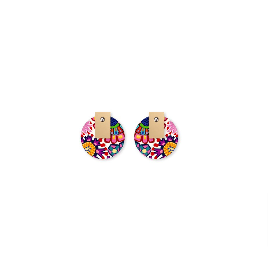 Miss Moresby Paradiso Layered Medium Circle Stud Earrings - Global Free Style