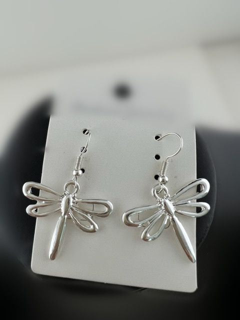Earring Dragonfly Silver - Global Free Style