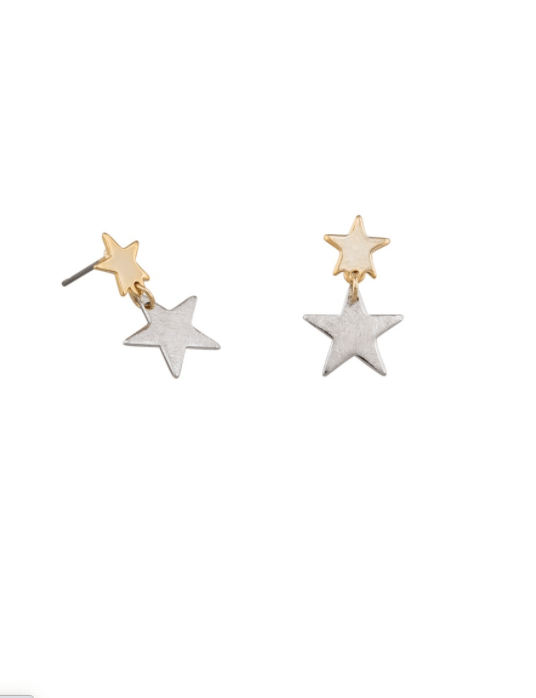 Tiger Tree Little Star Big Star Earrings Gold/ Silver - Global Free Style