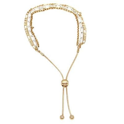 Multi Chain Slider Bracelet Gold/Silver - Global Free Style