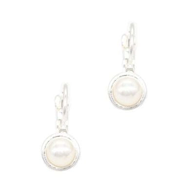 Freshwater Pearl Earring Silver/Cream - Global Free Style