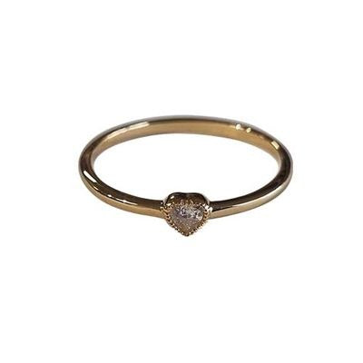 Cubic Heart Ring Gold - Global Free Style