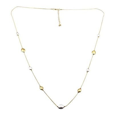Two Tone Multi Disc Necklace Gold - Global Free Style