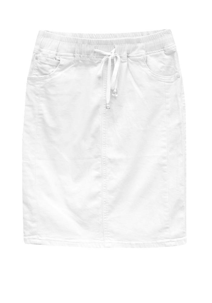 Country Denim Jogger Skirt White - Global Free Style