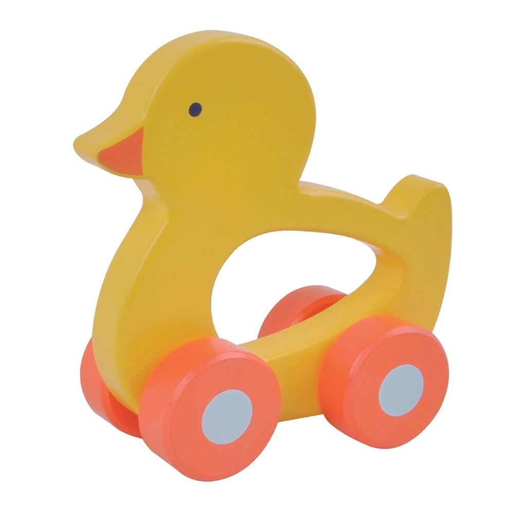 ToysLink Wooden Toy Wheelie Duck Yellow - Global Free Style
