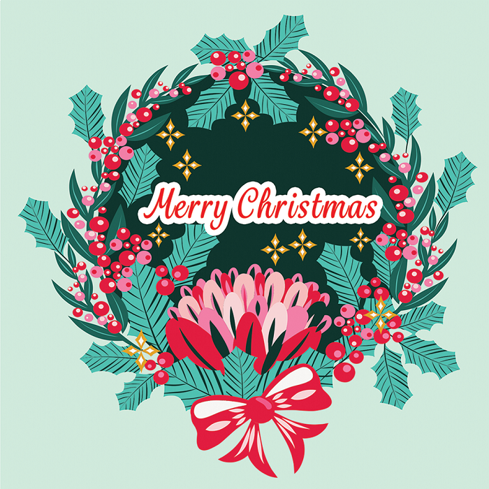 Kirsten Katz Christmas Waratah Gift Card - Global Free Style