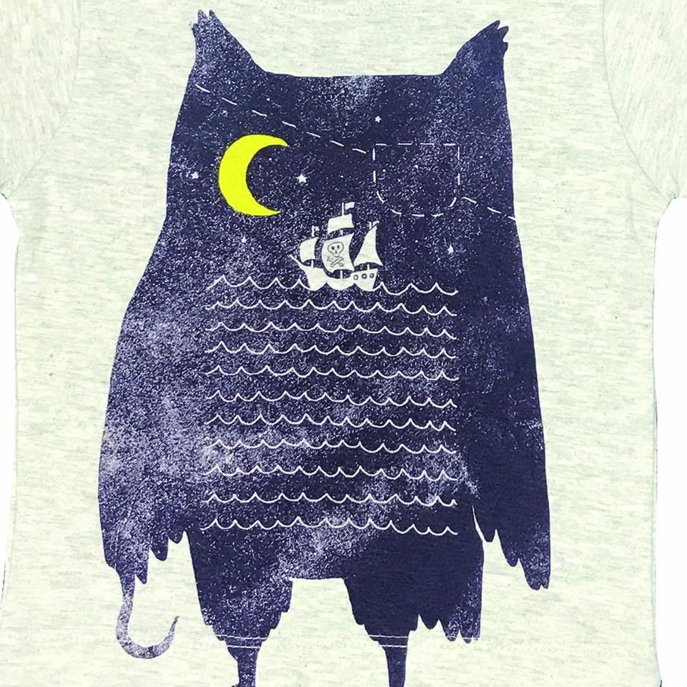 Monster Threads Pirate Owl  Kids Tee - Global Free Style