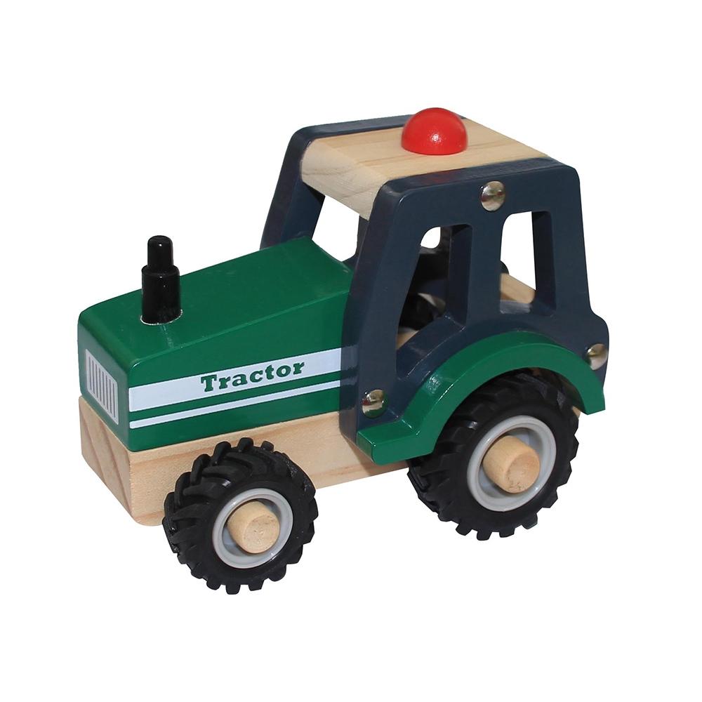 ToysLink Wooden Toy Tractor Green - Global Free Style